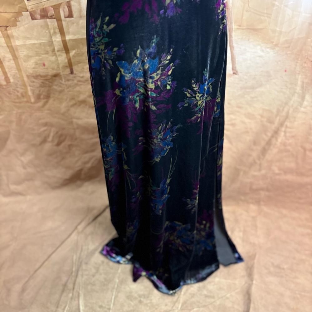 NEW Jill Stuart Women's Lace Inset Velvet Floral Maxi Dress - Picture 6 of 13